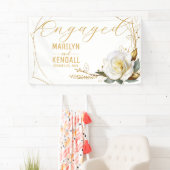 Roze Gouden Verlovings- Spandoek (Insitu)