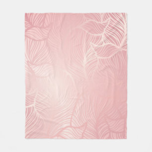 Roze gouden vintage Damask fleece deken
