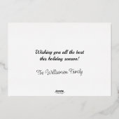 Roze Gouden Vrede over Duif Folie Feestdagenkaart (Achterkant)