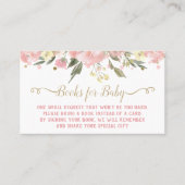 Roze Gouden Waterverf Bloemige Breng Een Boek Bijl Visitekaartje (Voorkant)