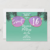 Roze & Gouden Zonnebril Blauwgroen Zomerzoet 16 Fe Kaart (Voorkant)