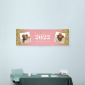 roze goudglitter 2 fotoklasse afstuderen spandoek (Beurs)