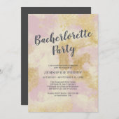 Roze goudglitter Bachelorette Kaart (Voorkant / Achterkant)