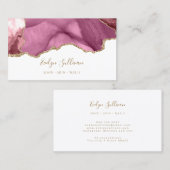 roze goudhoudend visitekaartje (Voorkant / Achterkant)