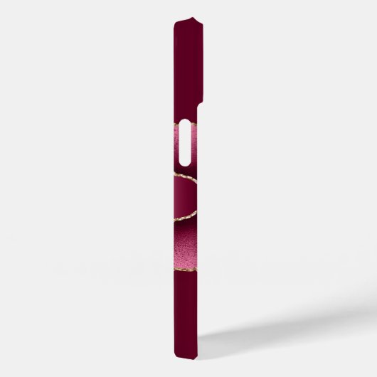 Roze goudkleurig marmer-naamscript Case-Mate iPhone case (Achterkant / Rechts)