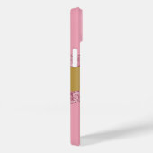 Roze goudkleurig marmer-naamscript Case-Mate iPhone case (Achterkant / Rechts)