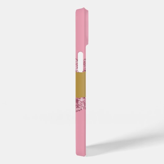 Roze goudkleurig marmer-naamscript Case-Mate iPhone case (Achterkant / Rechts)