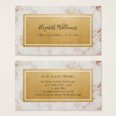 Roze goudkleurige Visitekaartjes met een stijllijs (Voorkant /achterkant)