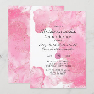 Roze goudmakreel Rook Bridesmaids Luncheon