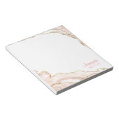 Roze goudmarmer - Elegant Notitieblok (Schuin)