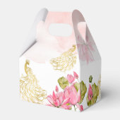 Roze goudpauwoog Indische bruiloft bedankt Bedankdoosjes (Achterkant)