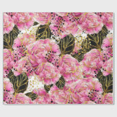 Roze goudpons cadeaupapier (Vlak)