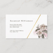  roze goudRozen  Visitekaartje (Achterkant)