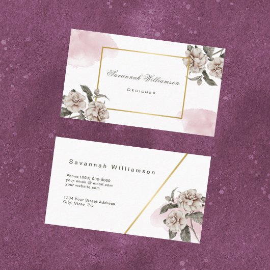  roze goudRozen  Visitekaartje