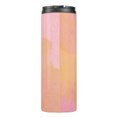 Roze goudWaterverf Abstract schilderen Aangepaste  Thermosbeker (Achterkant)
