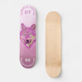 Roze goudWaterverf Verschildergradiënt Monogram Wo Skateboard (Voorkant)
