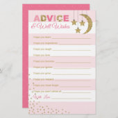 Roze goudwensen voor baby douchespel (Voorkant / Achterkant)