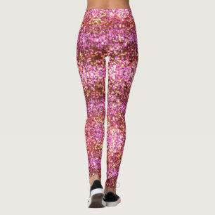 Roze goureuzige glans leggings