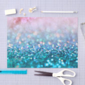 Roze gradiënt Blauw Blauwgroen Sparkle Trendy Glit Tissuepapier (Craft)