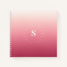 Roze Gradiënt Initialen Notitieboek