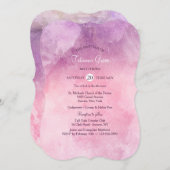 Roze Gradient Invitation Kaart (Voorkant / Achterkant)