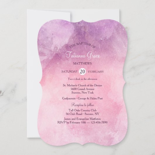 Roze Gradient Invitation Kaart (Voorkant)