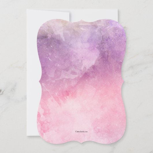 Roze Gradient Invitation Kaart (Achterkant)