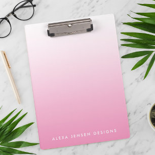 Roze gradiënt Ombre gepersonaliseerd Klembord