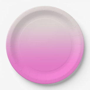 Roze gradiënt ombre papieren bordje