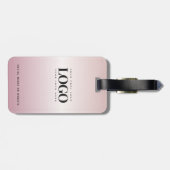 Roze Gradiënt Uw BedrijfsDouane van de Logo Bagagelabel (Achterkant horizontaal)
