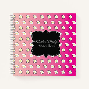 Roze gradiënt van gedroogde eieren Recipieboek Notitieboek
