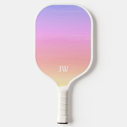 Roze gradiëntmonogram pickleball paddle (Achterkant)