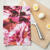 Roze graffiti-patroon theedoek (Quarter Fold)