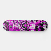 Roze Graffiti Star Skateboard (Horizontaal)
