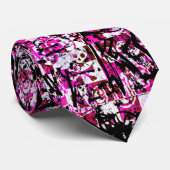 Roze Graffiti Stropdas (Opgerold)