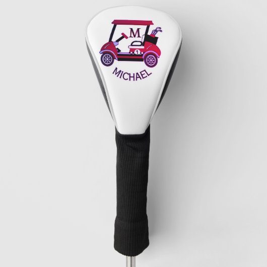 Roze Grafisch Ontwerp, Premium leer Golfheadcover (Voorkant)