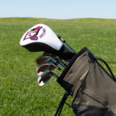 Roze Grafisch Ontwerp, Premium leer Golfheadcover (Insitu)