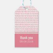 Roze grafische Binaire Code CadeauLabels (Voorkant)