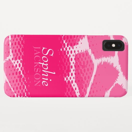 Roze grafische dierlijke afdruk Case-Mate iPhone case (Achterkant (horizontaal))