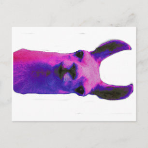 Roze grafische Llama Briefkaart