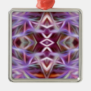 Roze grafische Mandala Metalen Ornament