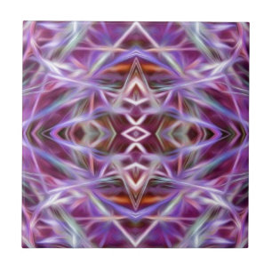 Roze grafische Mandala Tegeltje