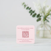 Roze granaatappel Herfst Vrijgezellenfeest QR Code Informatiekaartje (Staand voorkant)