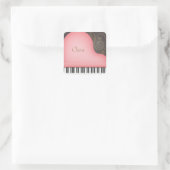 Roze Grand Piano Custom Name Stickers (Tas)