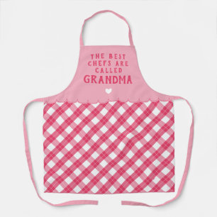 Roze Grandma Best Chef Heart & Pset Schort