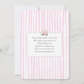 Roze Grandmillennial Teddy Bear Baby shower Girl Kaart (Achterkant)