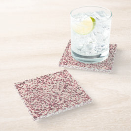 Roze graniet steen textuur glas onderzetter