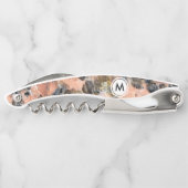 Roze Graniet Textuur met Monogram Kurkentrekker (Achterkant)