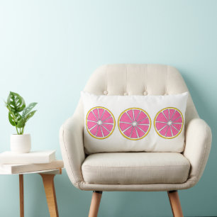 Roze Grapefruit Citrus Grove Fruit Slices Kussen