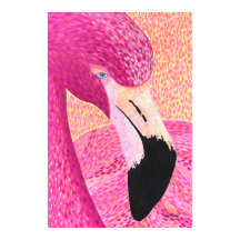 Roze Grapefruit Flamingo Print - Door Just Dahl